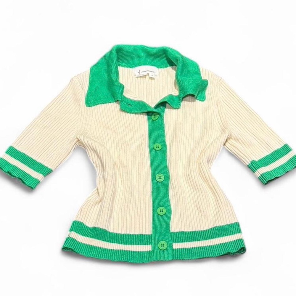 💚 Anthropology Knit Collar Top
